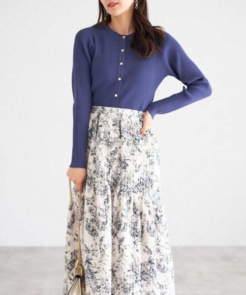 tocco closet（トッコ　クローゼット）の「【ZOZO限定】リブカーディガン（カーディガン/ボレロ・レディース・オレンジ/ラベンダー/ブルー/オフホワイト・M）」の20枚目の写真