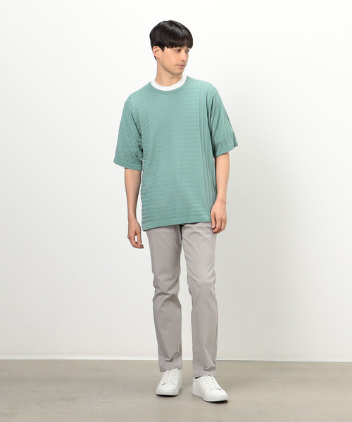 COMME CA ISM(コムサイズム)の「【セットアイテム】 リンクス編みニット+Tシャツ(ニット/セーター・メンズ・ライトグレー/チャコール/グリーン・LARGE/MEDIUM)」の8枚目の写真