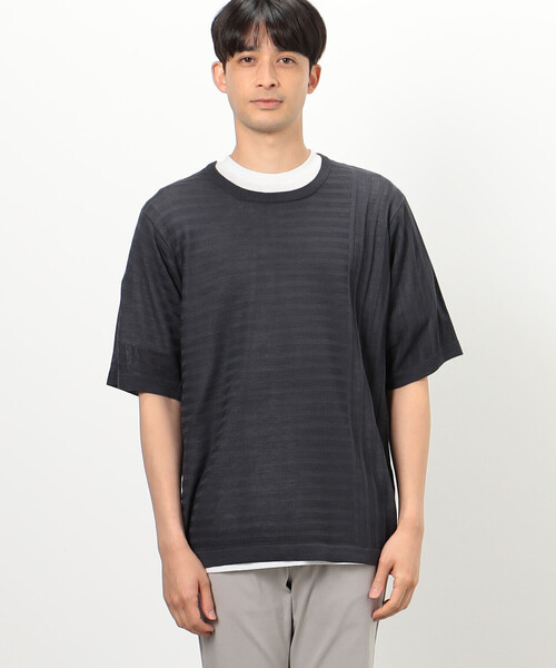 COMME CA ISM(コムサイズム)の「【セットアイテム】 リンクス編みニット+Tシャツ(ニット/セーター・メンズ・ライトグレー/チャコール/グリーン・LARGE/MEDIUM)」の10枚目の写真