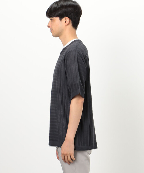 COMME CA ISM(コムサイズム)の「【セットアイテム】 リンクス編みニット+Tシャツ(ニット/セーター・メンズ・ライトグレー/チャコール/グリーン・LARGE/MEDIUM)」の11枚目の写真