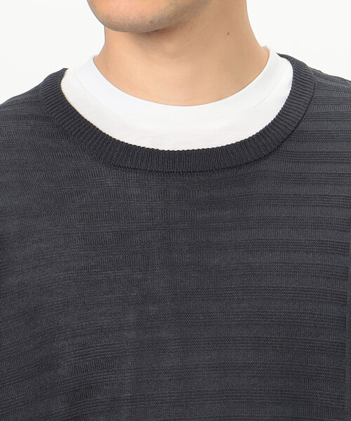 COMME CA ISM(コムサイズム)の「【セットアイテム】 リンクス編みニット+Tシャツ(ニット/セーター・メンズ・ライトグレー/チャコール/グリーン・LARGE/MEDIUM)」の13枚目の写真