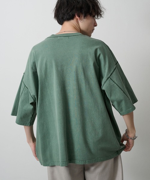 ピグメントオーバーダイアウトシーム ルーズ半袖Tシャツ MONO
