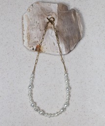 LHME（エルエイチエムイー）の「LHME “MELLOW”ハーフバロックパールネックレス/サージカルステンレス316L（金属アレルギー対応）（ネックレス）」