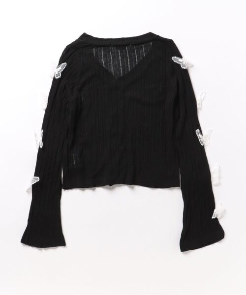 Mayree(メイリー)の「【Mayree】バタフライ クロップド丈カーディガン(カーディガン/ボレロ・レディース・ホワイト/ブラック/ピンク/ブルー・FREE)」の19枚目の写真