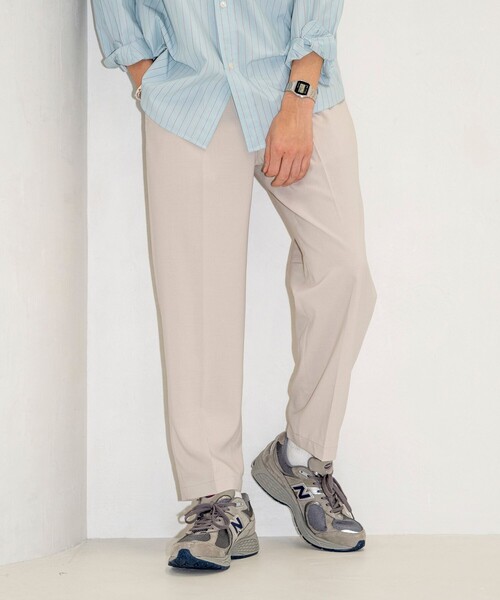 FREAK'S STORE（フリークスストア）の「FREAK’S STORE/フリークスストア Reflax/リフラクス イージー 2タック スラックス/リラックスフィット（スラックス・メンズ・オフホワイト/オリーブ/チャコールグレー/ブラック・LARGE/MEDIUM/SMALL）」の18枚目の写真