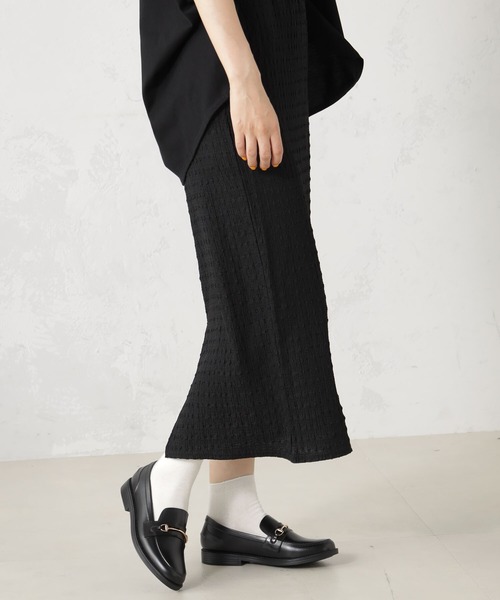 FOUND GOOD(ファウンドグッド)の「シャーリングカットタイトSK(スカート・レディース・グリーン系5/アイボリー/ブラウン系3/ブラック/イエロー系5・S/L/M)」の16枚目の写真