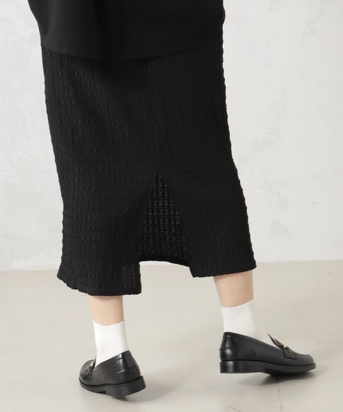 FOUND GOOD(ファウンドグッド)の「シャーリングカットタイトSK(スカート・レディース・グリーン系5/アイボリー/ブラウン系3/ブラック/イエロー系5・S/L/M)」の18枚目の写真