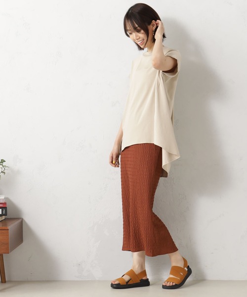 FOUND GOOD(ファウンドグッド)の「シャーリングカットタイトSK(スカート・レディース・グリーン系5/アイボリー/ブラウン系3/ブラック/イエロー系5・S/L/M)」の19枚目の写真