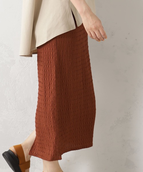 FOUND GOOD(ファウンドグッド)の「シャーリングカットタイトSK(スカート・レディース・グリーン系5/アイボリー/ブラウン系3/ブラック/イエロー系5・S/L/M)」の20枚目の写真