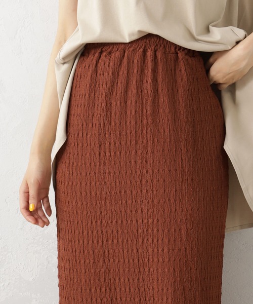 FOUND GOOD(ファウンドグッド)の「シャーリングカットタイトSK(スカート・レディース・グリーン系5/アイボリー/ブラウン系3/ブラック/イエロー系5・S/L/M)」の21枚目の写真