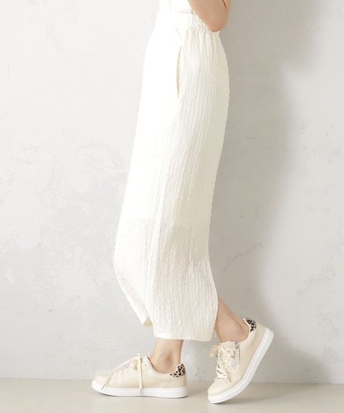 FOUND GOOD(ファウンドグッド)の「シャーリングカットタイトSK(スカート・レディース・グリーン系5/アイボリー/ブラウン系3/ブラック/イエロー系5・S/L/M)」の12枚目の写真