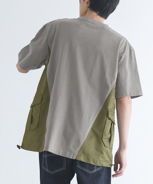 n'OrLABEL（ノアールレーベル）の「『異素材デザインTシャツ』（Tシャツ/カットソー・メンズ・ブラック/チャコール・M/L）」の19枚目の写真