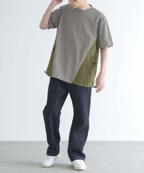 n'OrLABEL（ノアールレーベル）の「『異素材デザインTシャツ』（Tシャツ/カットソー・メンズ・ブラック/チャコール・M/L）」の20枚目の写真