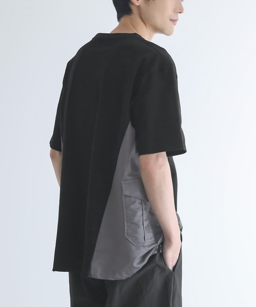 n'OrLABEL（ノアールレーベル）の「『異素材デザインTシャツ』（Tシャツ/カットソー・メンズ・ブラック/チャコール・M/L）」の22枚目の写真