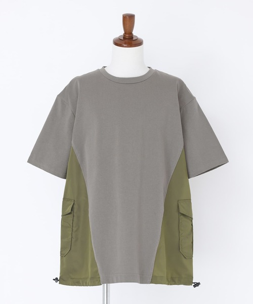 n'OrLABEL（ノアールレーベル）の「『異素材デザインTシャツ』（Tシャツ/カットソー・メンズ・ブラック/チャコール・M/L）」の9枚目の写真