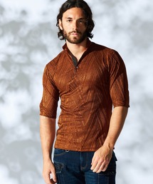 HIDEAWAYS NICOLE | ブライトBIGヘリンボンスタンドポロシャツ(ポロシャツ)