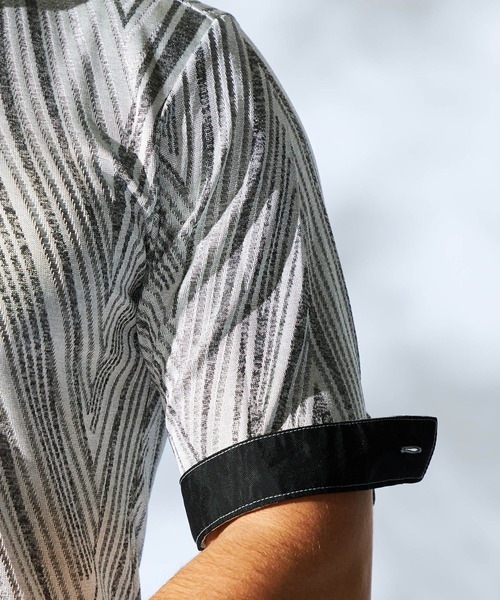 HIDEAWAYS NICOLE（ハイダウェイニコル）の「ブライトBIGヘリンボンスタンドポロシャツ（ポロシャツ・メンズ・ブラック/ライトグレー/ネイビー/オレンジ・MEDIUM/LARGE/X-LARGE/XX-LARGE）」の12枚目の写真