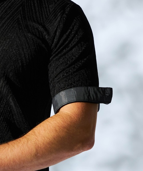 HIDEAWAYS NICOLE（ハイダウェイニコル）の「ブライトBIGヘリンボンスタンドポロシャツ（ポロシャツ・メンズ・ブラック/ライトグレー/ネイビー/オレンジ・MEDIUM/LARGE/X-LARGE/XX-LARGE）」の13枚目の写真