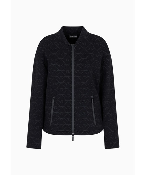 新品【エンポリオアルマーニ】ネイビー ダブルジップブルゾン50 2 ○ EMPORIO ARMANI ダブルジップアップ ジャケット 50