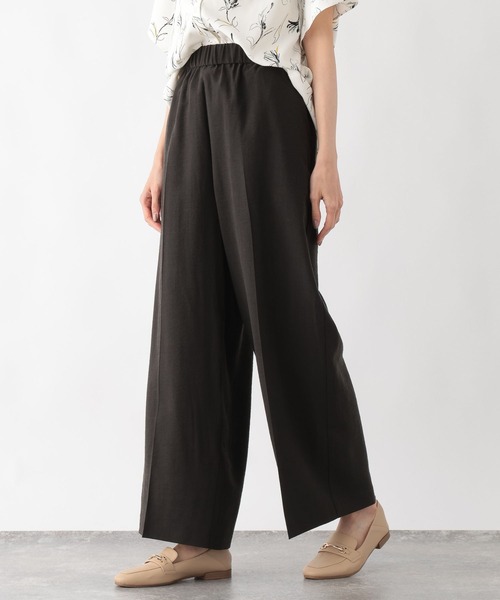 GLOBAL WORK(グローバルワーク)の「リラックススマートワイドパンツ/103698(その他パンツ・レディース・カーキ系6/ダークブラウン/グレイッシュベージュ/スミクロ・L/M)」の8枚目の写真