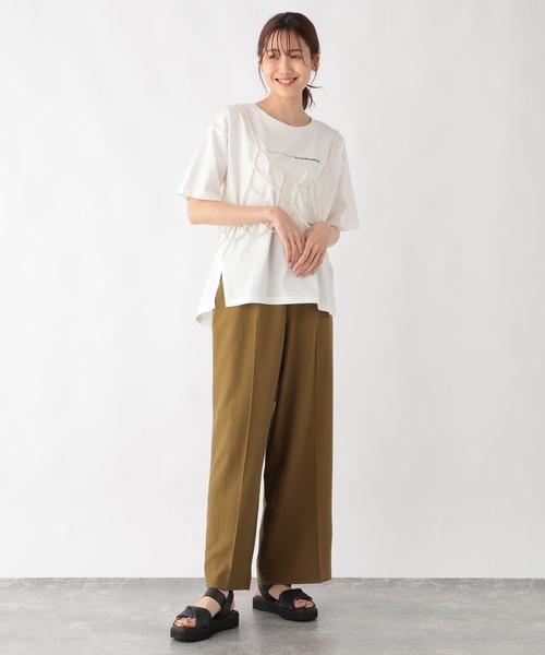 サルエルパンツ 麻混パンツ レディース サーカスパンツ 秋 綿麻
