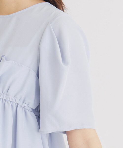 index（インデックス）の「◇サテンレイヤードブラウス【洗濯機洗い可