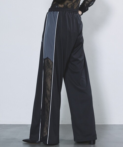 Firsthand(ファーストハンド)の「Firsthand/ファーストハンド レースラインジャージ―パンツ / サイドシアートラックパンツ(その他パンツ・レディース・ブラック/グレー・M/S)」の3枚目の写真