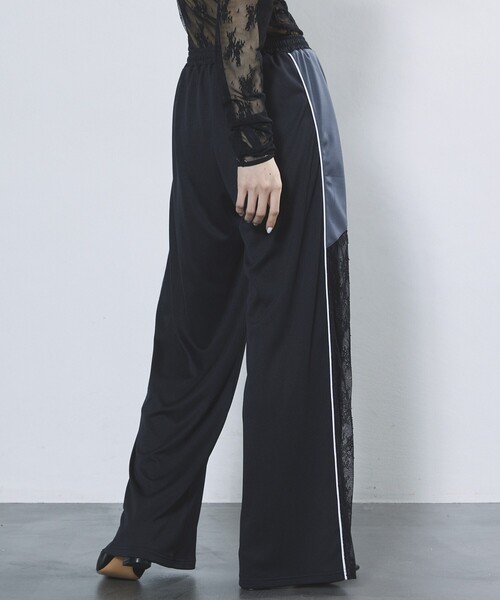 Firsthand(ファーストハンド)の「Firsthand/ファーストハンド レースラインジャージ―パンツ / サイドシアートラックパンツ(その他パンツ・レディース・ブラック/グレー・M/S)」の5枚目の写真