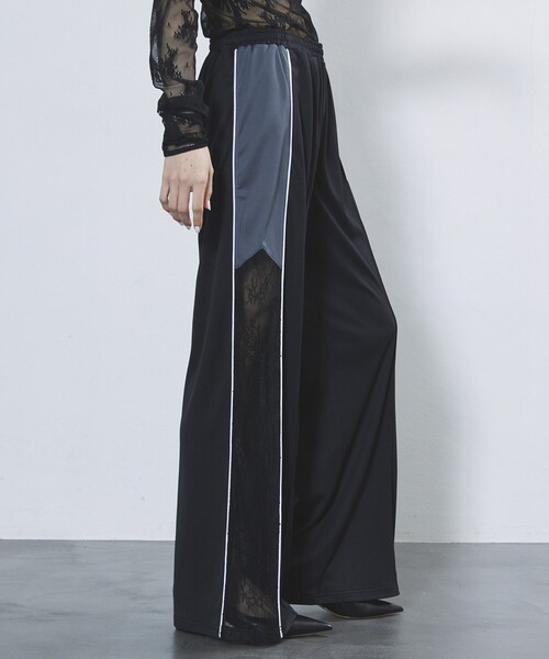 Firsthand(ファーストハンド)の「Firsthand/ファーストハンド レースラインジャージ―パンツ / サイドシアートラックパンツ(その他パンツ・レディース・ブラック/グレー・M/S)」の7枚目の写真