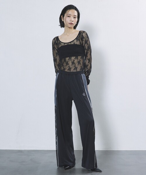 Firsthand(ファーストハンド)の「Firsthand/ファーストハンド レースラインジャージ―パンツ / サイドシアートラックパンツ(その他パンツ・レディース・ブラック/グレー・M/S)」の8枚目の写真