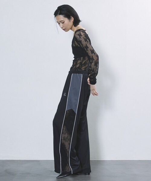 Firsthand(ファーストハンド)の「Firsthand/ファーストハンド レースラインジャージ―パンツ / サイドシアートラックパンツ(その他パンツ・レディース・ブラック/グレー・M/S)」の15枚目の写真