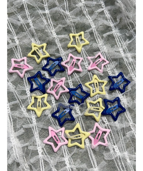 WC（ダブル シー）の「6Pスターヘアピンセット（ヘアピン・レディース・ブルー/イエロー/ピンク・FREE）」の10枚目の写真