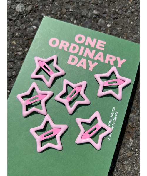 WC（ダブル シー）の「6Pスターヘアピンセット（ヘアピン・レディース・ブルー/イエロー/ピンク・FREE）」の4枚目の写真