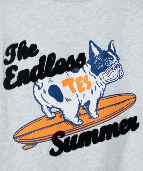 The Endless Summer（エンドレスサマー）の「[The Endless Summer/エンドレスサマー] 別注 サーフBUHI サガラ刺繍ロゴバックプリントTシャツ（Tシャツ/カットソー・レディース・グレー/ブラウン/ブラック/ホワイト・S/M/L/XL）」の8枚目の写真