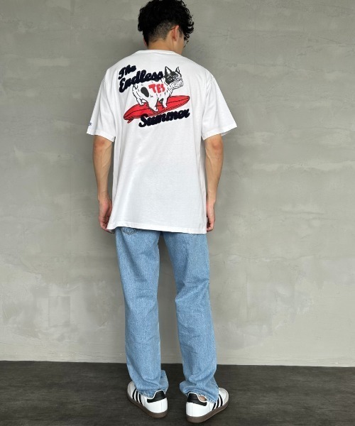 The Endless Summer（エンドレスサマー）の「[The Endless Summer/エンドレスサマー] 別注 サーフBUHI サガラ刺繍ロゴバックプリントTシャツ（Tシャツ/カットソー・レディース・グレー/ブラウン/ブラック/ホワイト・S/M/L/XL）」の13枚目の写真