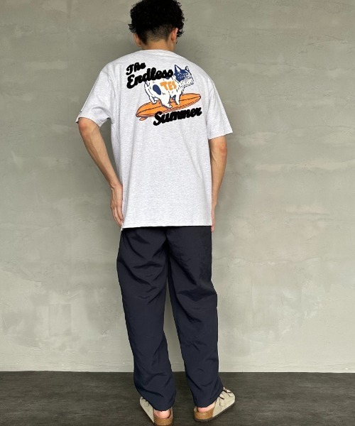 The Endless Summer（エンドレスサマー）の「[The Endless Summer/エンドレスサマー] 別注 サーフBUHI サガラ刺繍ロゴバックプリントTシャツ（Tシャツ/カットソー・レディース・グレー/ブラウン/ブラック/ホワイト・S/M/L/XL）」の15枚目の写真