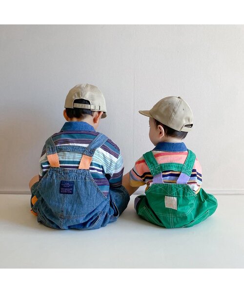 BREEZE(ブリーズ)の「ショートサロペット(サロペット/オーバーオール・キッズ・インディゴブルー/グリーン・120/110/100/90/80)」の22枚目の写真