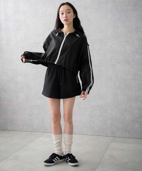 WEGO（ウィゴー）の「WEGO/スウェットイージーショートパンツ（スウェットパンツ・レディース・ブラック系その他/ブラック/杢グレー・FREE）」の4枚目の写真