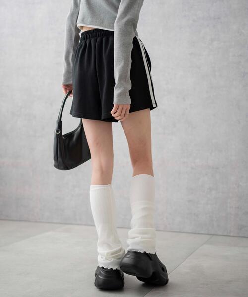 WEGO（ウィゴー）の「WEGO/スウェットイージーショートパンツ（スウェットパンツ・レディース・ブラック系その他/ブラック/杢グレー・FREE）」の15枚目の写真