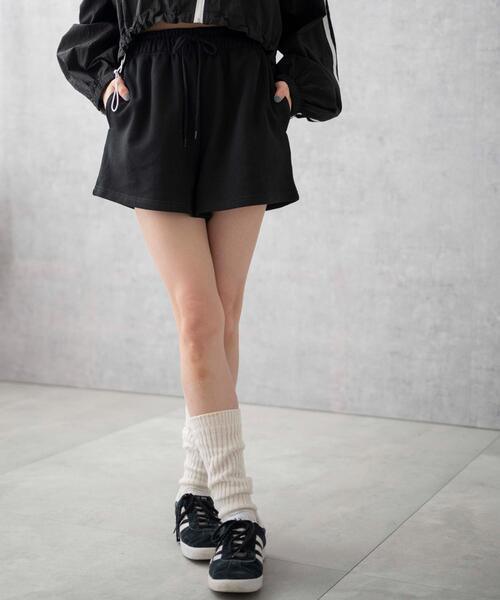 WEGO（ウィゴー）の「WEGO/スウェットイージーショートパンツ（スウェットパンツ・レディース・ブラック系その他/ブラック/杢グレー・FREE）」の10枚目の写真