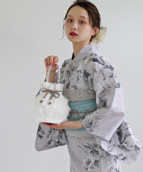 よっしー様 フラワーガーデン♪ レースの巾着袋 2枚セット 刺繍フラワーレース巾着ギフトバッグ / PK | ビーズ・パーツなど