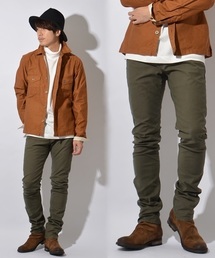 SHIPS JET BLUE | SHIPS JET BLUE(シップス ジェットブルー): バックサテン カラースキニーパンツ■(その他パンツ)