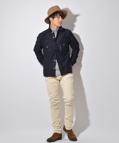 SHIPS JET BLUE（シップスジェットブルー）の「SHIPS JET BLUE(シップス ジェットブルー): バックサテン カラースキニーパンツ■（その他パンツ・メンズ・ネイビー/ブラック/カーキ/オリーブ/ナチュラル・MEDIUM/SMALL/LARGE）」の16枚目の写真