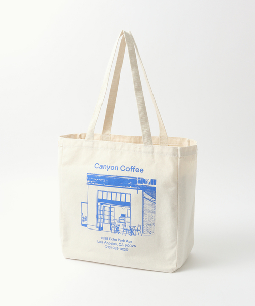 EDIFICE(エディフィス)の「canyon coffee White Echo Park Tote(トートバッグ・メンズ・アイボリー・FREE)」の1枚目の写真