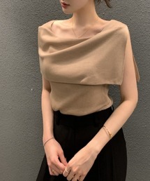 フラップカラー スムースニットTOPS