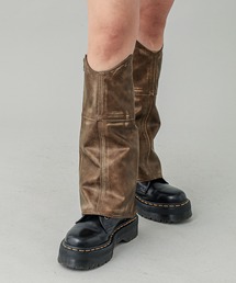 FAUX LEATHER LEG WARMER