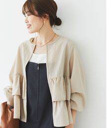 le.coeur blanc | 《手洗い可能》カラミタンブラーフリルブラウスブルゾン(ブルゾン)