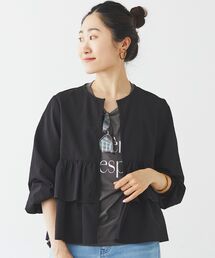 le.coeur blanc | 《手洗い可能》カラミタンブラーフリルブラウスブルゾン(ブルゾン)