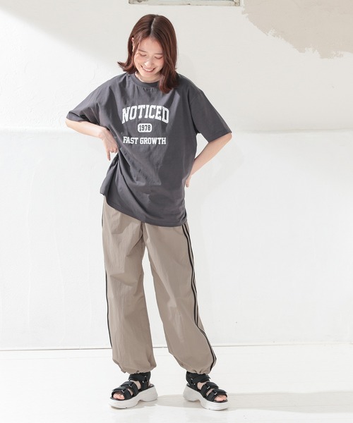 Honeys(ハニーズ)の「トラックパンツ(スウェットパンツ・レディース・ブラック/パープル/ダークベージュ・SS/S/M/L/LL)」の16枚目の写真