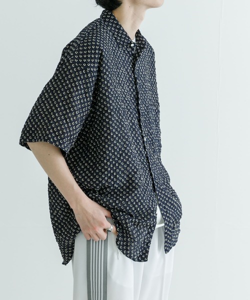 URBAN RESEARCH（アーバンリサーチ）の「ドビーチェックサッカーショートスリーブシャツ（シャツ/ブラウス・メンズ・ブラック/ネイビー・MEDIUM/LARGE）」の11枚目の写真